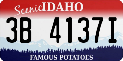 ID license plate 3B4137I