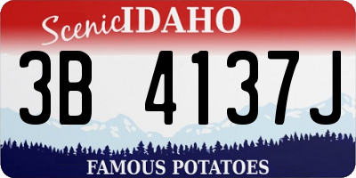 ID license plate 3B4137J