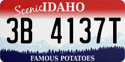 ID license plate 3B4137T