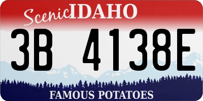 ID license plate 3B4138E