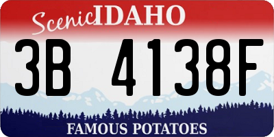 ID license plate 3B4138F