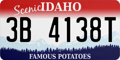 ID license plate 3B4138T