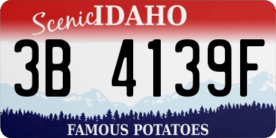 ID license plate 3B4139F