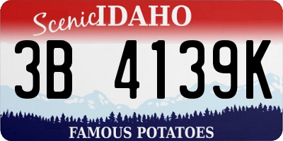 ID license plate 3B4139K