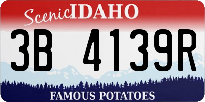 ID license plate 3B4139R