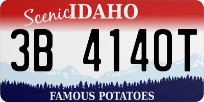ID license plate 3B4140T