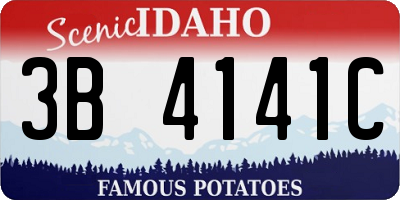 ID license plate 3B4141C