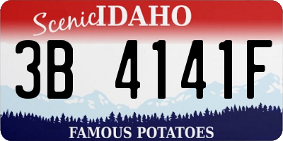 ID license plate 3B4141F