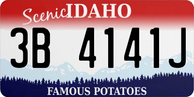 ID license plate 3B4141J