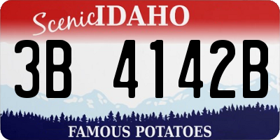 ID license plate 3B4142B
