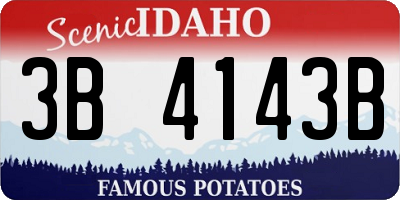 ID license plate 3B4143B