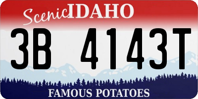 ID license plate 3B4143T