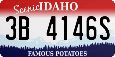 ID license plate 3B4146S