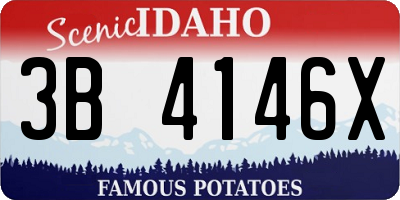 ID license plate 3B4146X