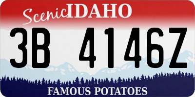 ID license plate 3B4146Z