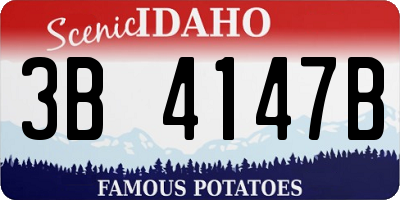ID license plate 3B4147B