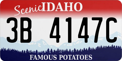 ID license plate 3B4147C