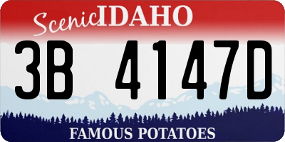 ID license plate 3B4147D