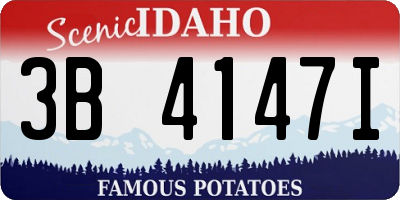 ID license plate 3B4147I