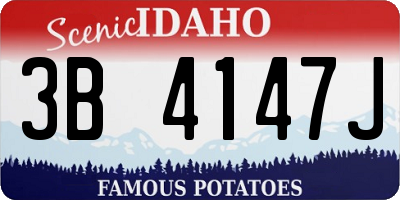 ID license plate 3B4147J