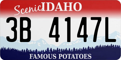 ID license plate 3B4147L