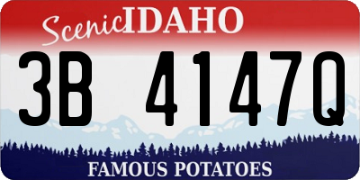 ID license plate 3B4147Q