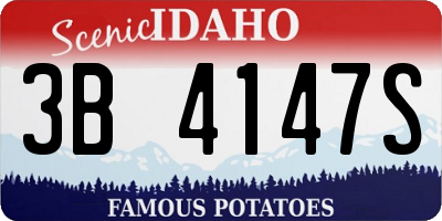 ID license plate 3B4147S