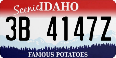 ID license plate 3B4147Z