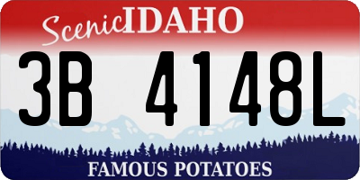 ID license plate 3B4148L