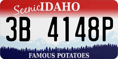 ID license plate 3B4148P
