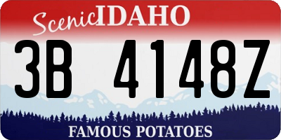 ID license plate 3B4148Z