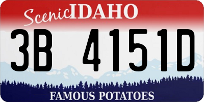 ID license plate 3B4151D