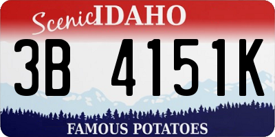 ID license plate 3B4151K