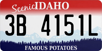 ID license plate 3B4151L
