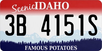 ID license plate 3B4151S