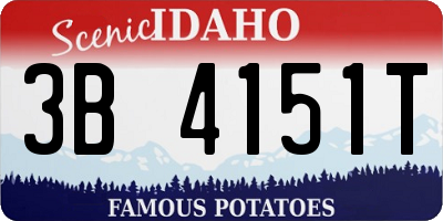 ID license plate 3B4151T