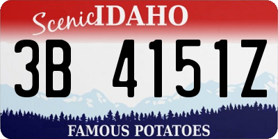 ID license plate 3B4151Z