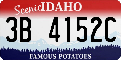 ID license plate 3B4152C