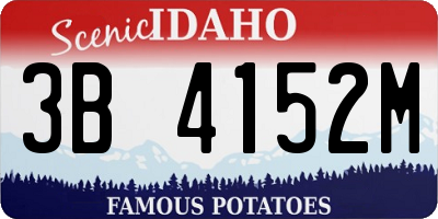 ID license plate 3B4152M