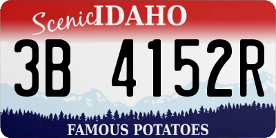 ID license plate 3B4152R