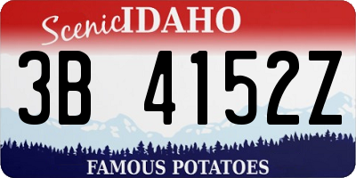 ID license plate 3B4152Z