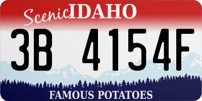 ID license plate 3B4154F