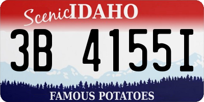 ID license plate 3B4155I