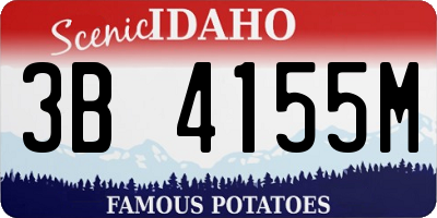 ID license plate 3B4155M