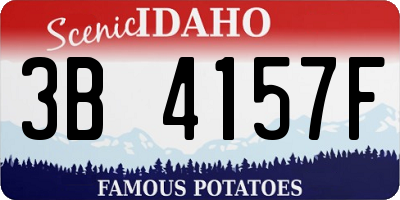 ID license plate 3B4157F