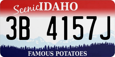 ID license plate 3B4157J