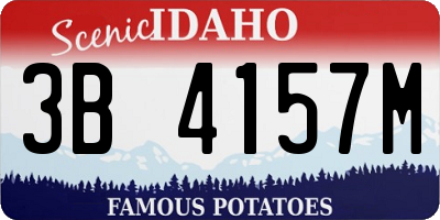 ID license plate 3B4157M