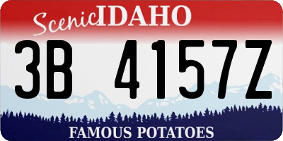 ID license plate 3B4157Z