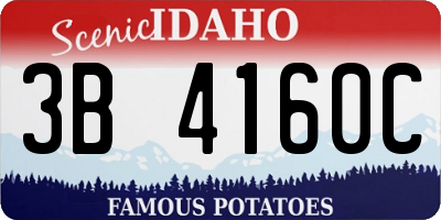 ID license plate 3B4160C