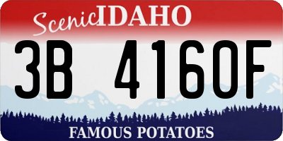 ID license plate 3B4160F
